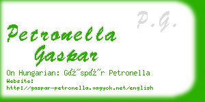 petronella gaspar business card